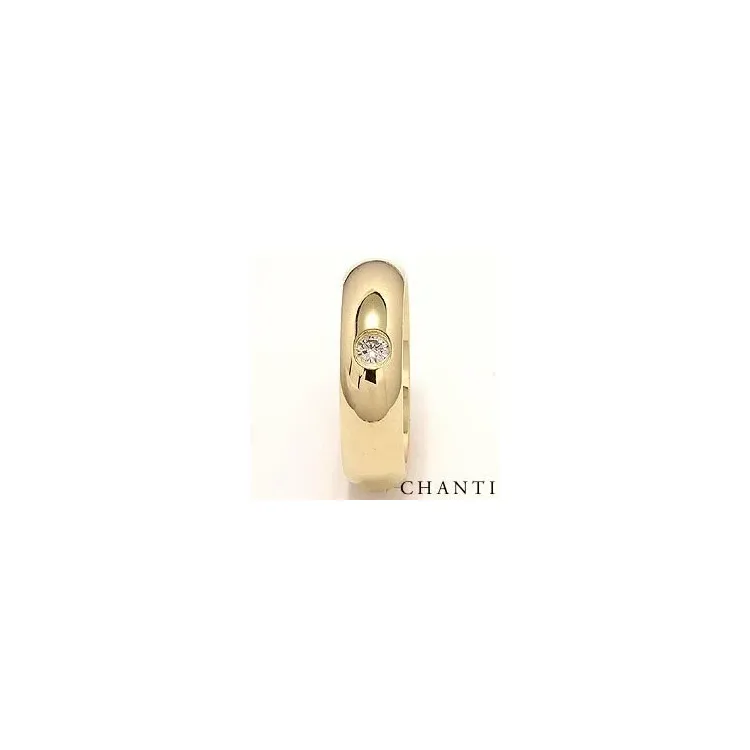 Brillant Trauring aus 14 Karat Gold 0,10 ct