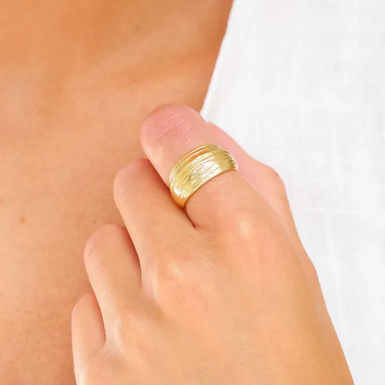 Ring aus vergoldetes Messing - Eliné