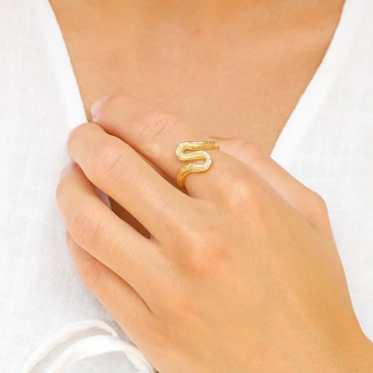 Ring aus vergoldetes Messing - Eliné