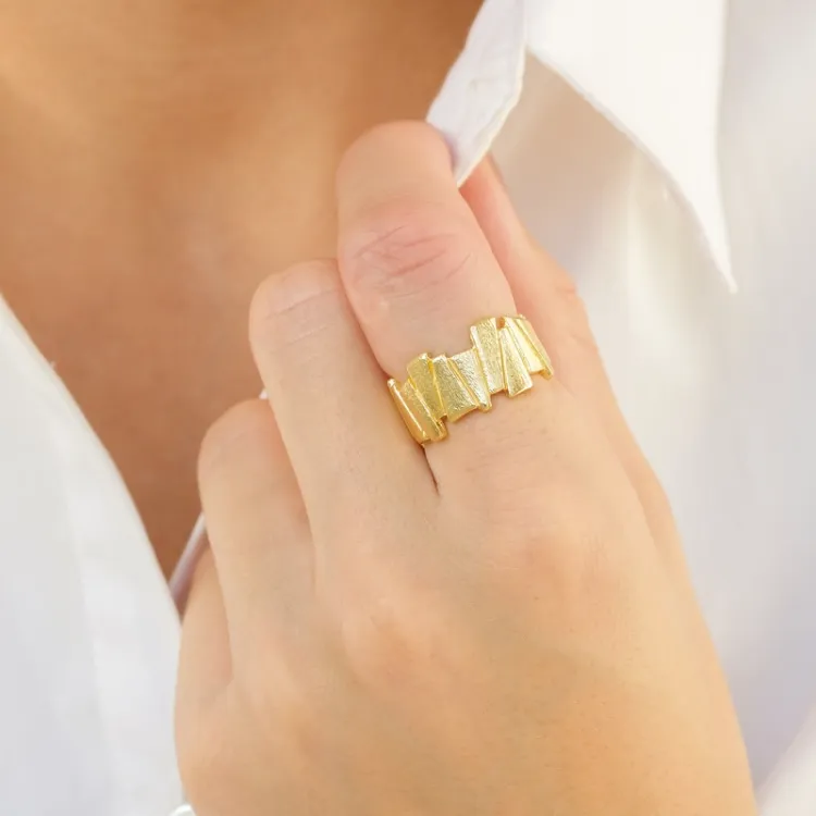 Ring aus vergoldetes Messing - Eliné