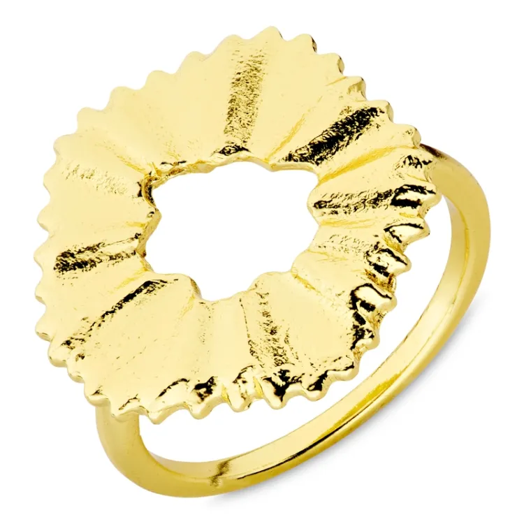 Blumen Ring aus vergoldetes Messing - Eliné