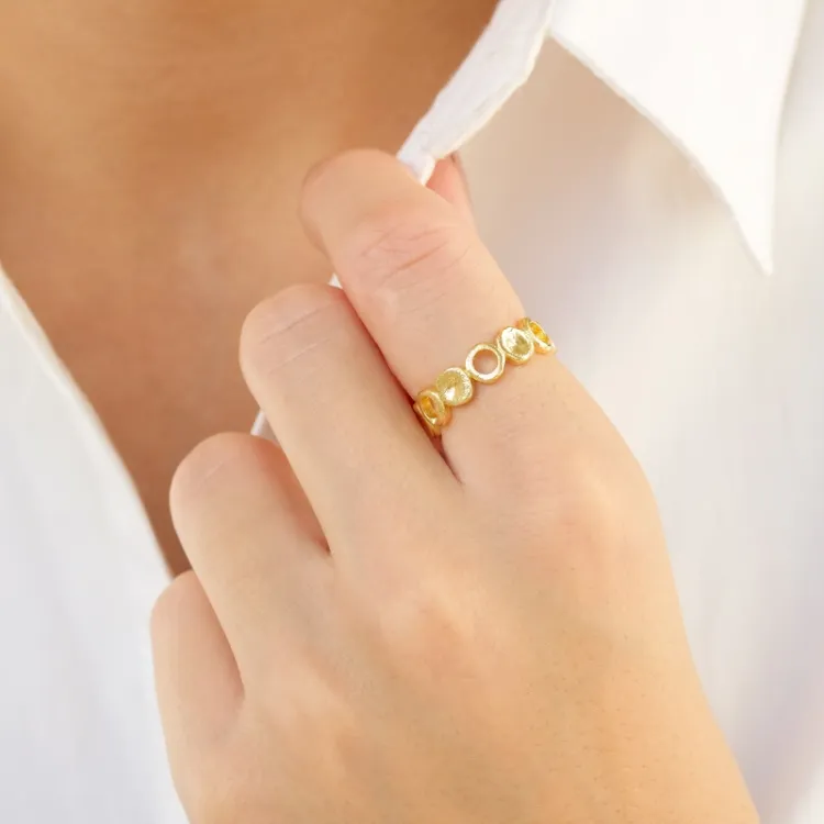 runder Ring aus vergoldetes Messing - Eliné