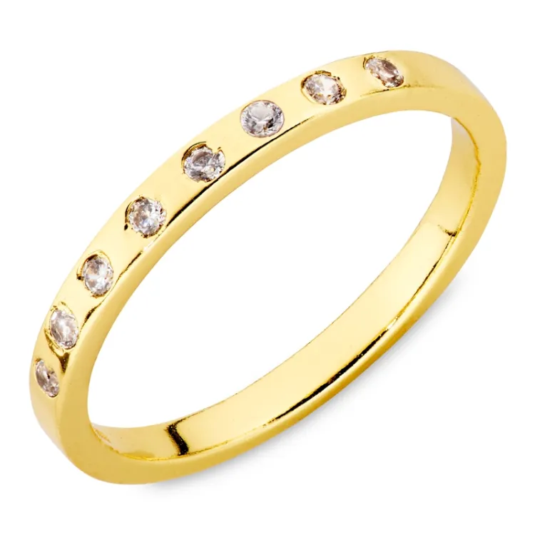Zirkon Ring aus vergoldetes Messing - Eliné