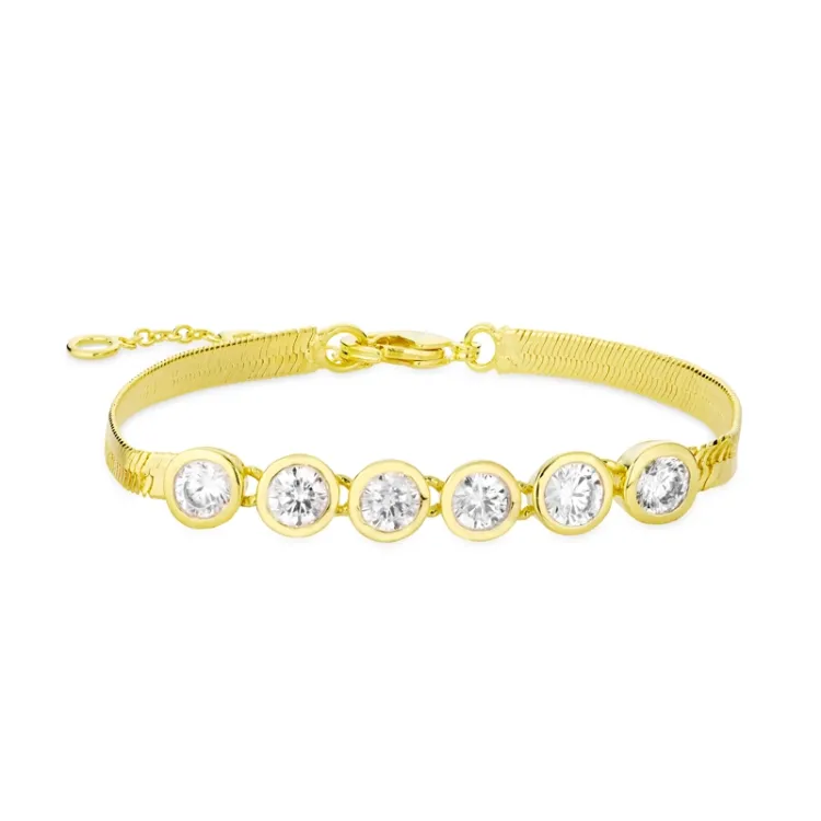 Zirkon Armband aus vergoldetes Messing - Eliné