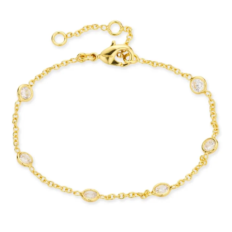 Zirkon Armband aus vergoldetes Messing - Eliné