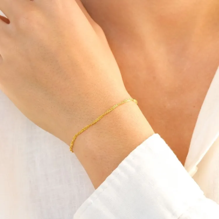 Armband aus vergoldetes Messing  x 1,7 mm  - Eliné
