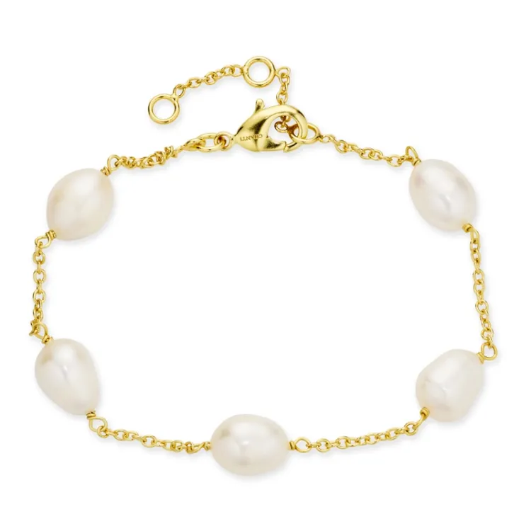 Perle Armband aus vergoldetes Messing - Eliné