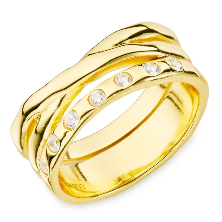 Zirkon Ring aus vergoldetes Messing - Eliné