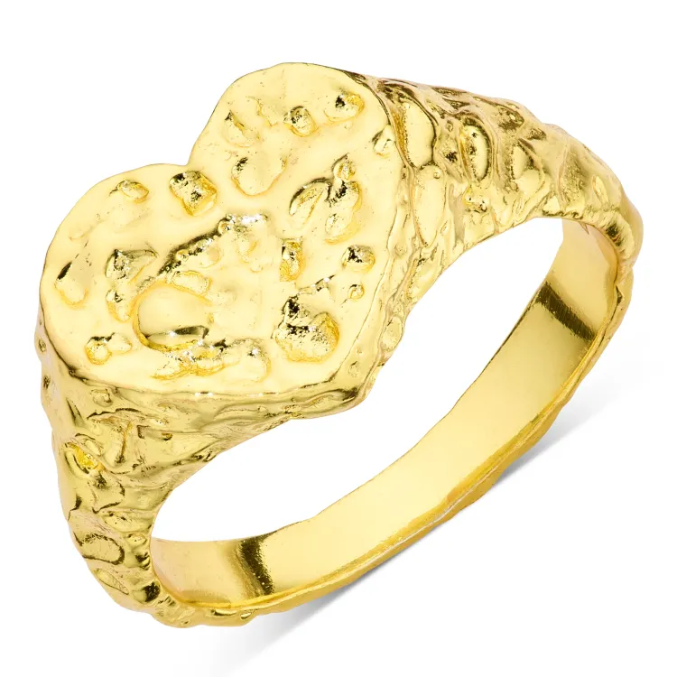 Herz Ring aus vergoldetes Messing - Eliné