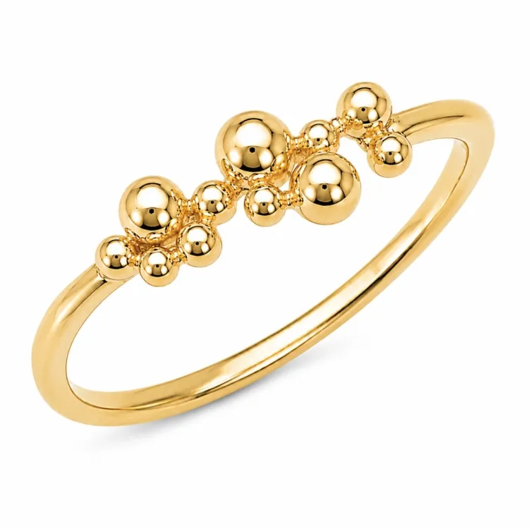 Kugel Ring aus vergoldetes Messing - Eliné