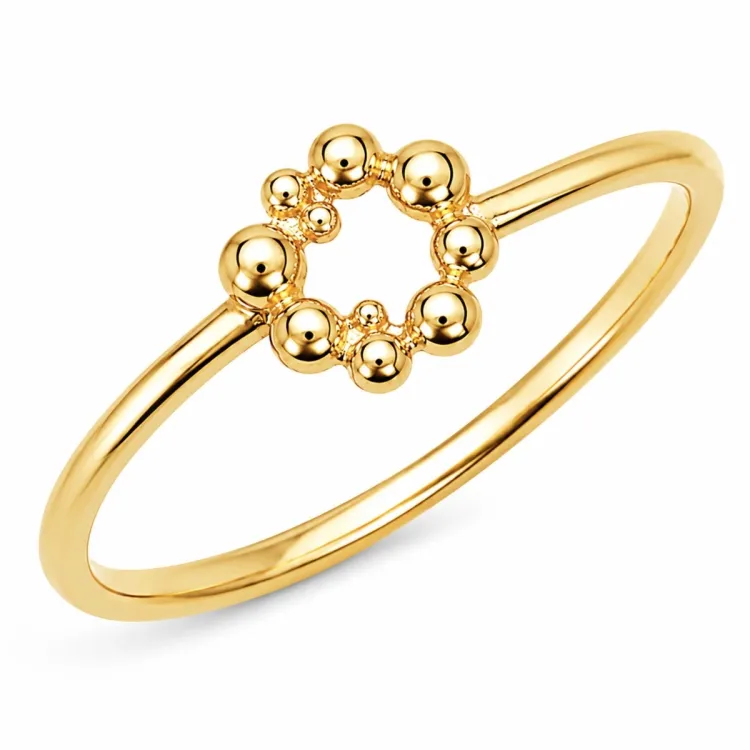 Kugel Ring aus vergoldetes Messing - Eliné