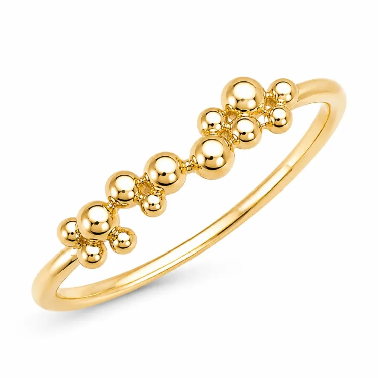 Kugel Ring aus vergoldetes Messing - Eliné