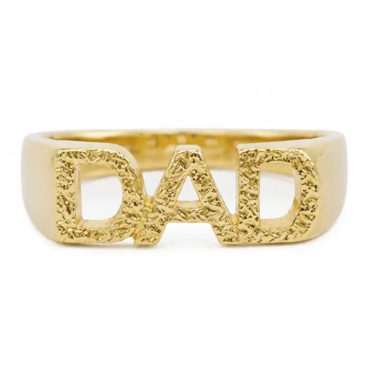dad Ring aus vergoldetes Messing - My Letter