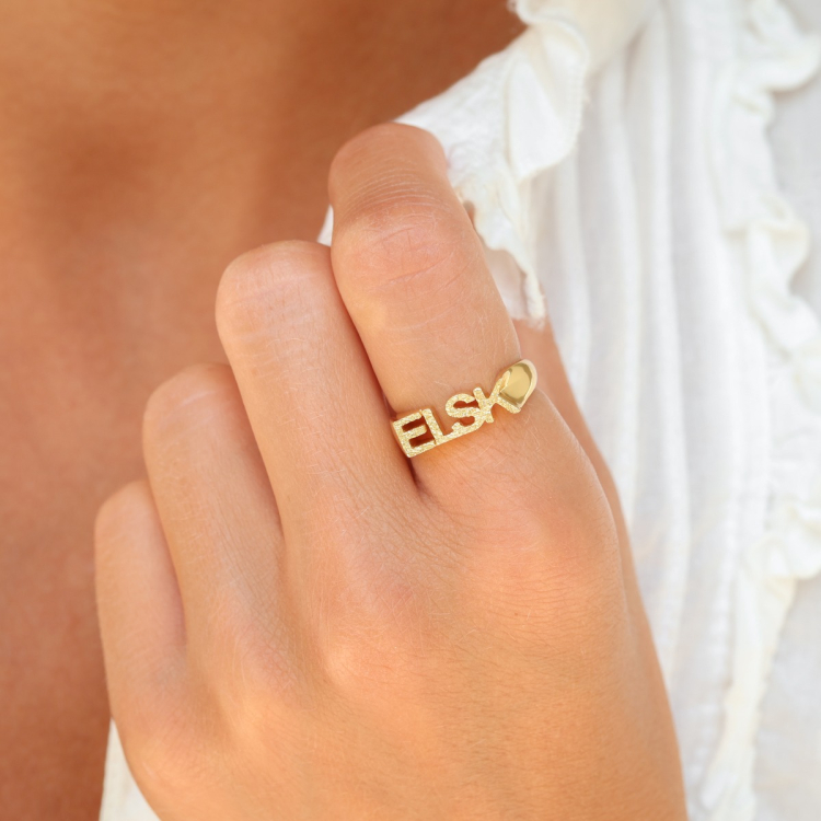 elsk Ring aus vergoldetes Messing