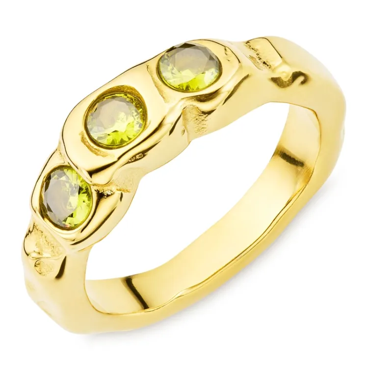 Wasserfest Ring aus vergoldetem Edelstahl - OCEANA