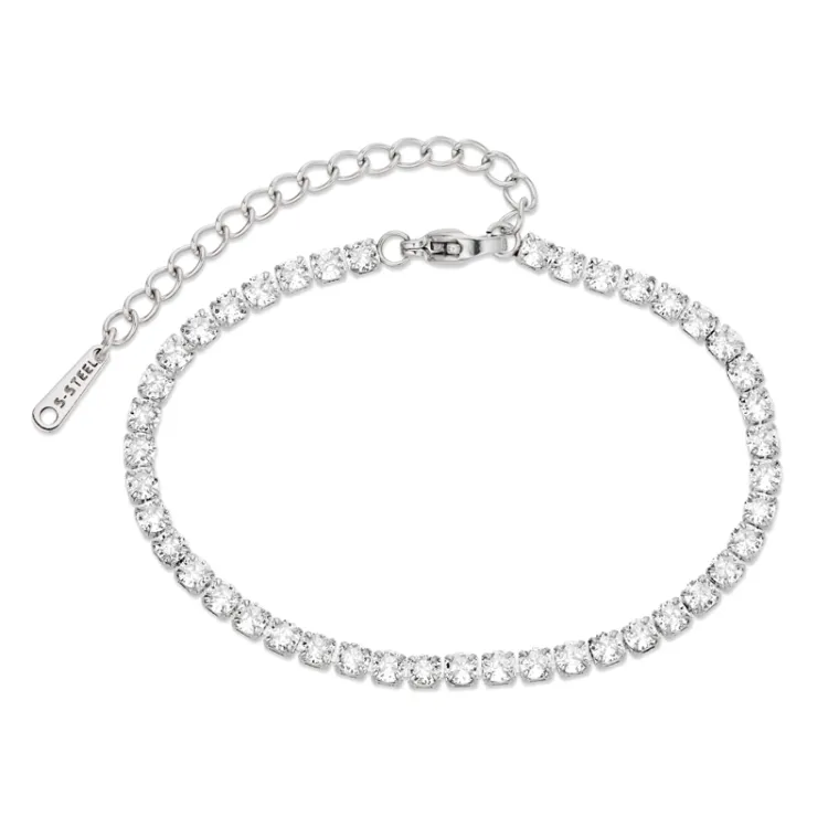 Wasserfest Zirkon Tennisarmband aus Stahl - OCEANA