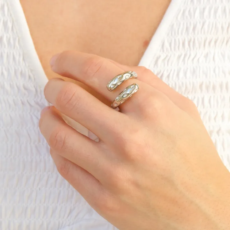 Wasserfest Ring aus Stahl - OCEANA