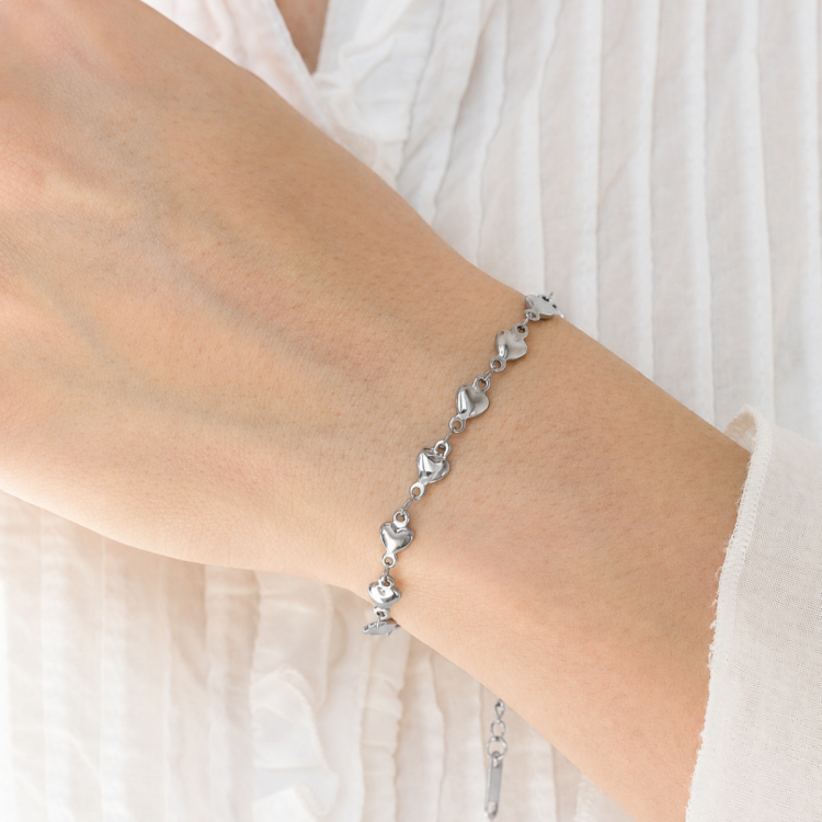 Wasserfest Herz Armband aus Stahl - OCEANA