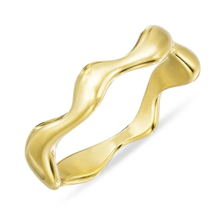 Wasserfest Ring aus vergoldetem Stahl - OCEANA