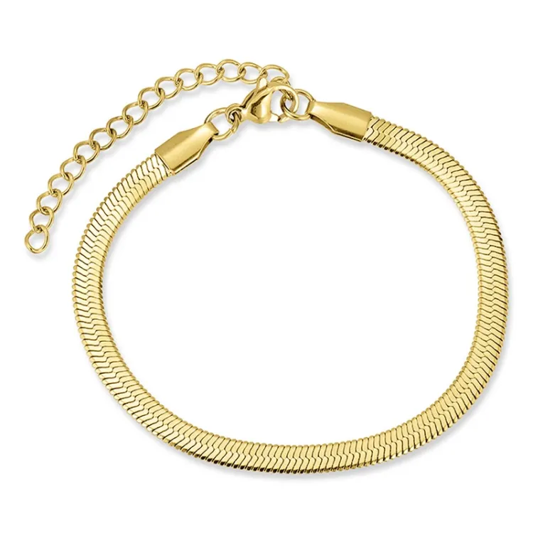 Wasserfest Armband aus vergoldetem Edelstahl  x 4,0 mm  - OCEANA
