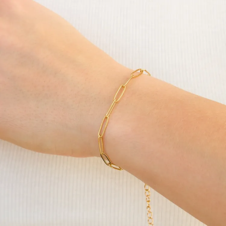 Wasserfest Armband aus vergoldetem Edelstahl  x 3 mm  - OCEANA