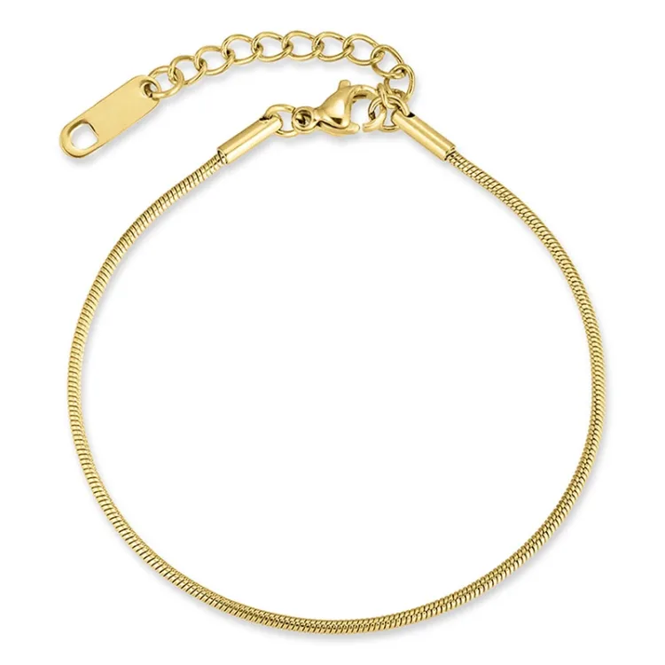 Wasserfest Armband aus vergoldetem Edelstahl 15 cm + 4 cm x 1,0 mm  - OCEANA