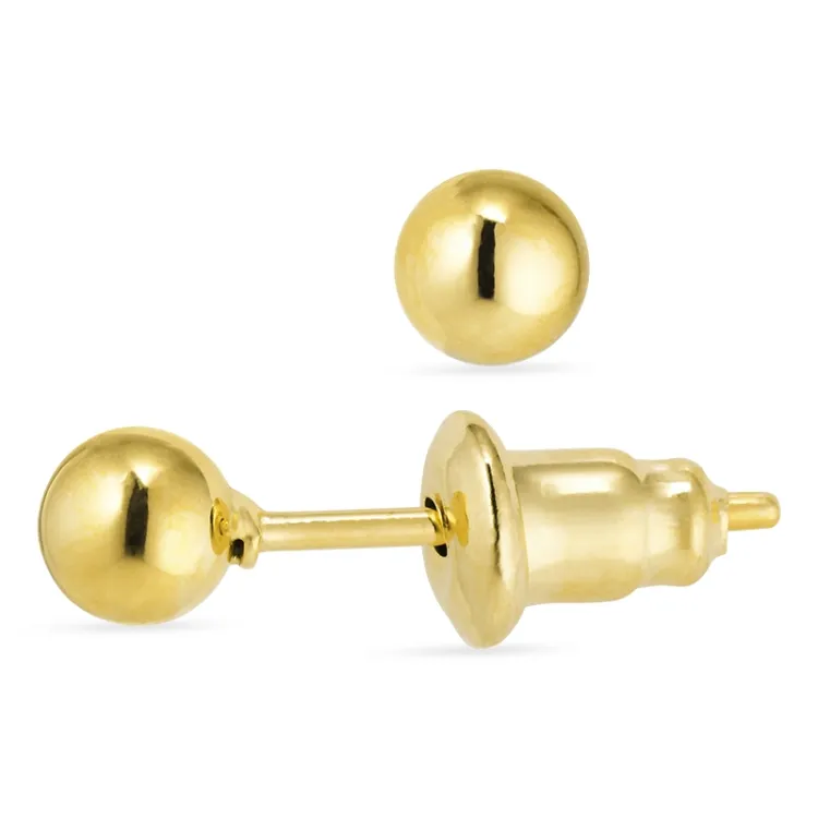 4 mm Wasserfester Ohrstecker in vergoldetem Edelstahl - OCEANA