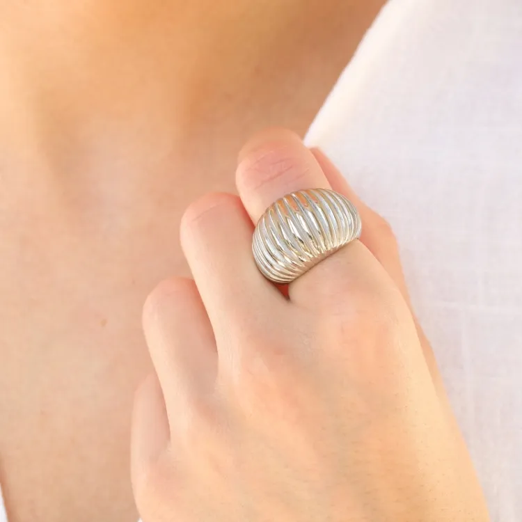 Wasserfest Ring aus Stahl - OCEANA
