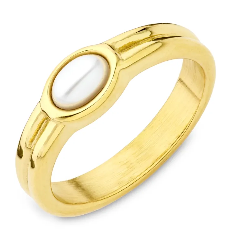 Wasserfest Ring aus vergoldetem Edelstahl - OCEANA