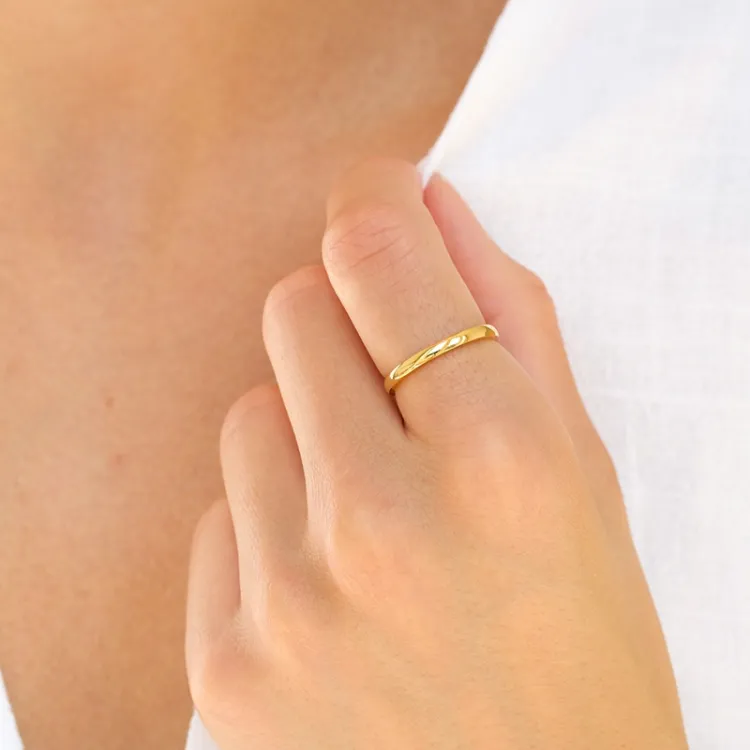 Wasserfest Ring aus vergoldetem Edelstahl - OCEANA