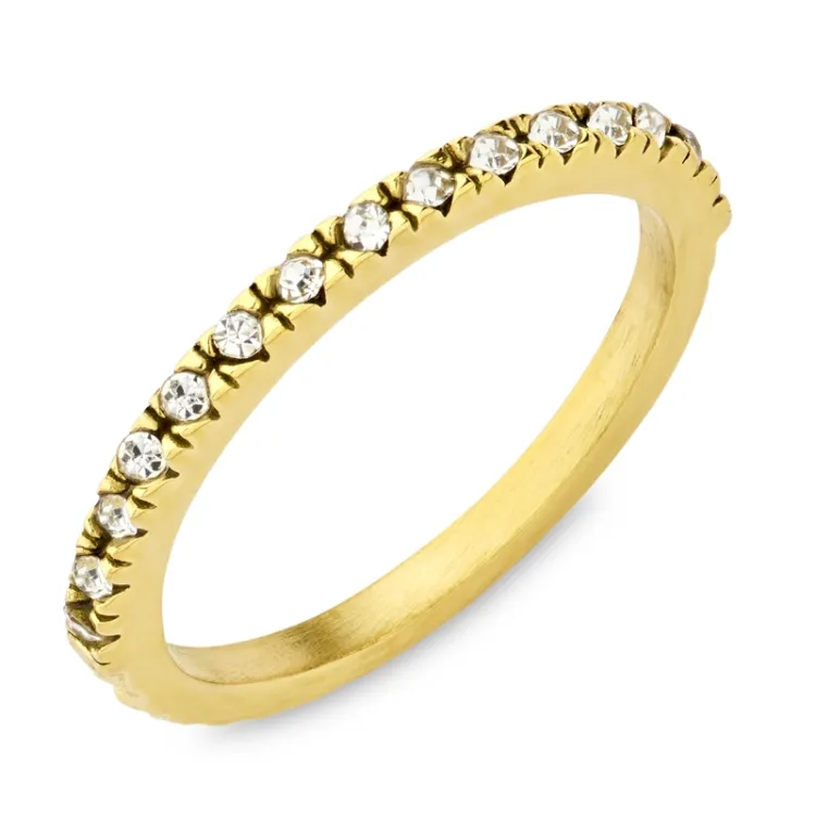 Wasserfest Zirkon Ring aus vergoldetem Edelstahl - OCEANA