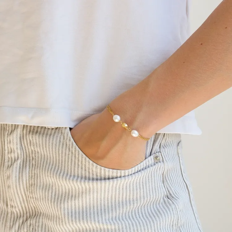 Wasserfest Armband aus vergoldetem Stahl - OCEANA