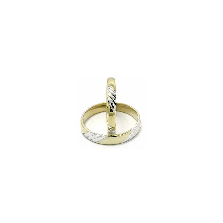 Trauringe aus 14 Karat Gold- und Weißgold - set