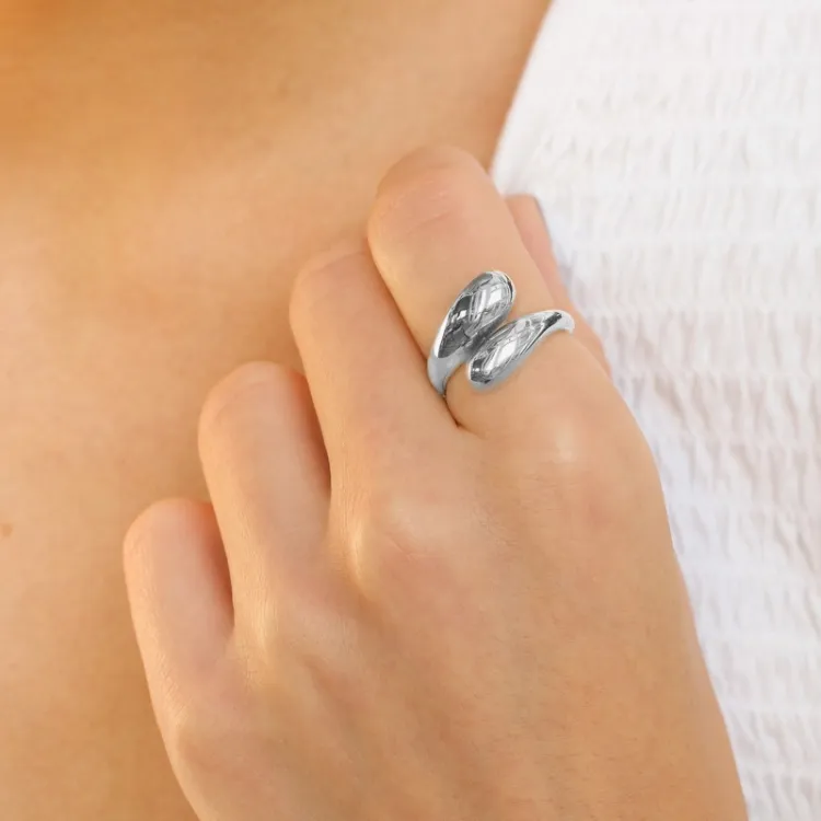 Wasserfest Ring aus Stahl - OCEANA