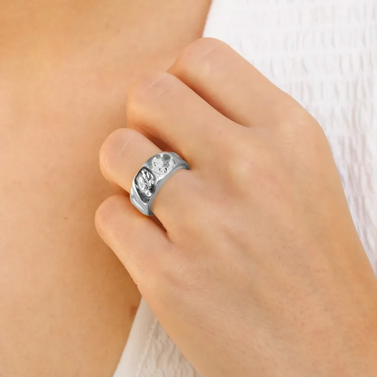 Wasserfest Ring aus Stahl - OCEANA