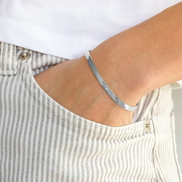 Wasserfest Armband aus Stahl 16 + 5 cm x 4,0 mm  - OCEANA