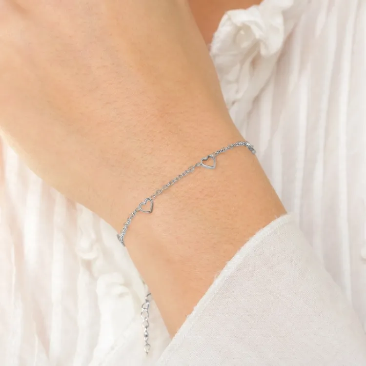 Wasserfest Herz Armband aus Stahl - OCEANA
