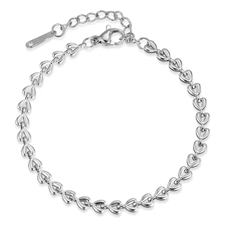 Wasserfest Herz Armband aus Stahl - OCEANA
