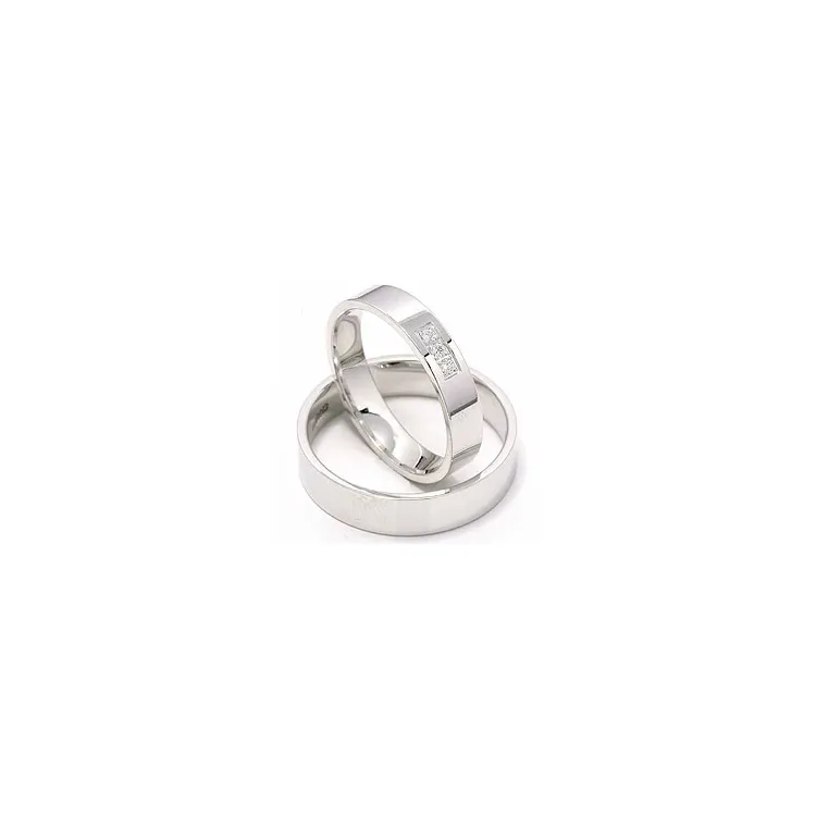 trauringe aus 14 Karat Weißgold 0,049 ct - set
