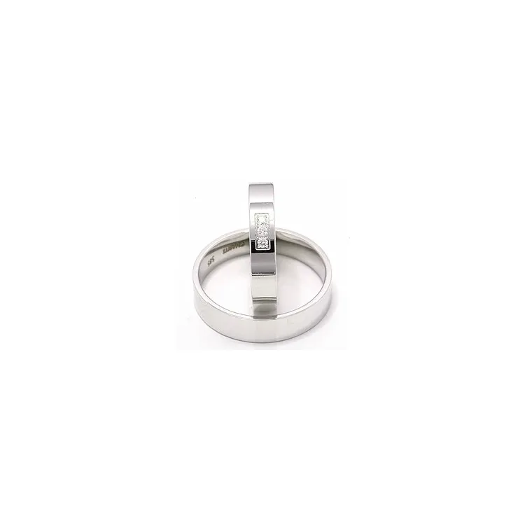 trauringe aus 14 Karat Weißgold 0,049 ct - set