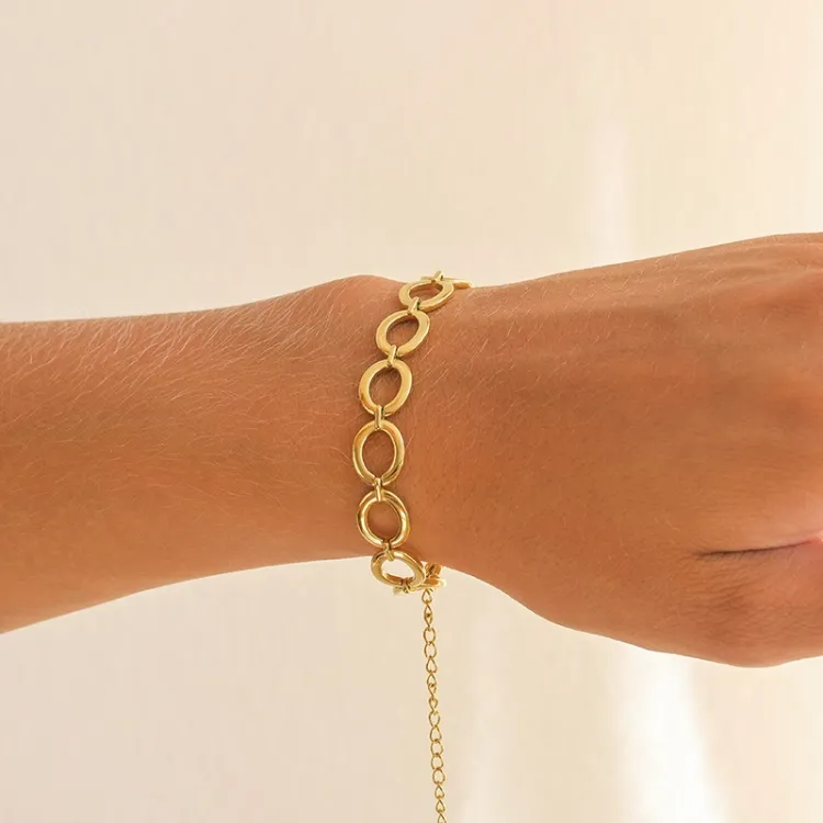 Wasserfest Armband aus vergoldetem Edelstahl  x 9,5 mm  - OCEANA