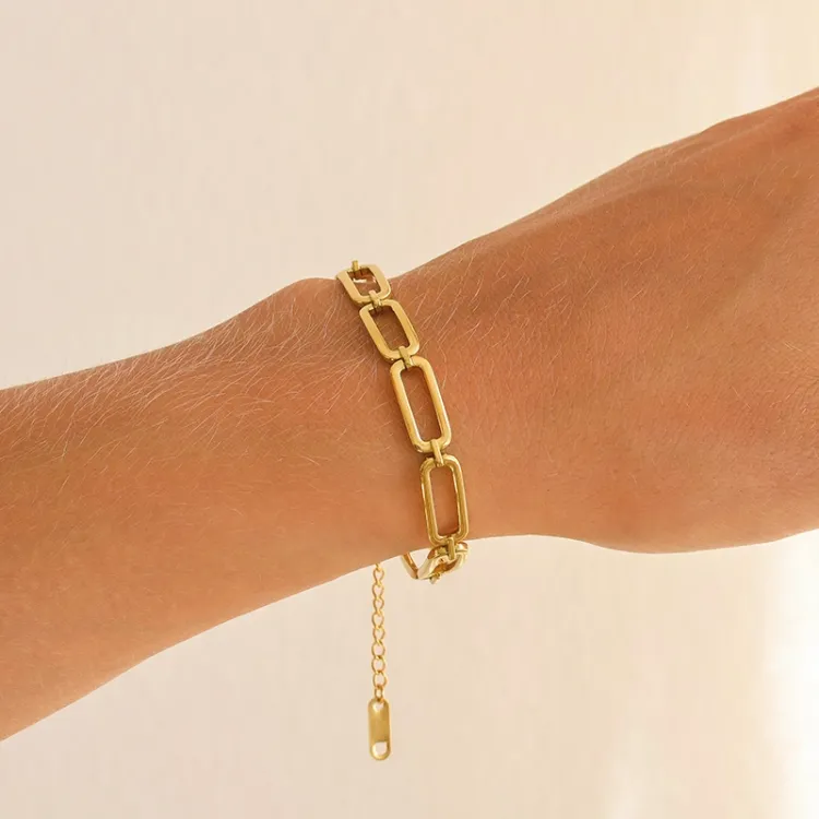 Wasserfest Armband aus vergoldetem Edelstahl  x 7,0 mm  - OCEANA