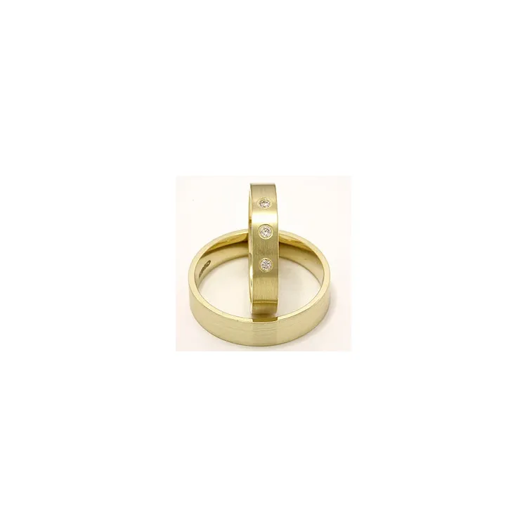 Trauringe aus 14 Karat Gold 0,075 ct - set