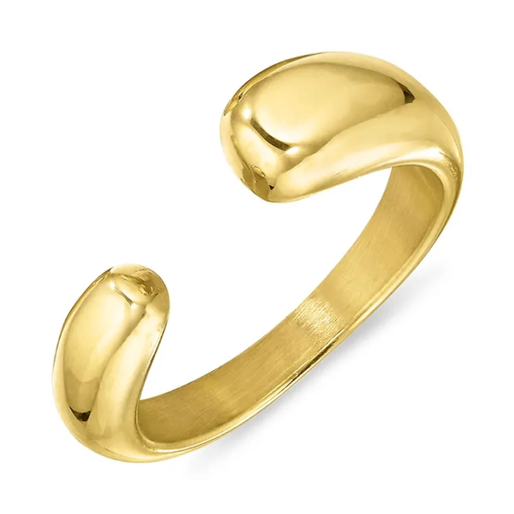 Wasserfest Ring aus vergoldetem Stahl - OCEANA