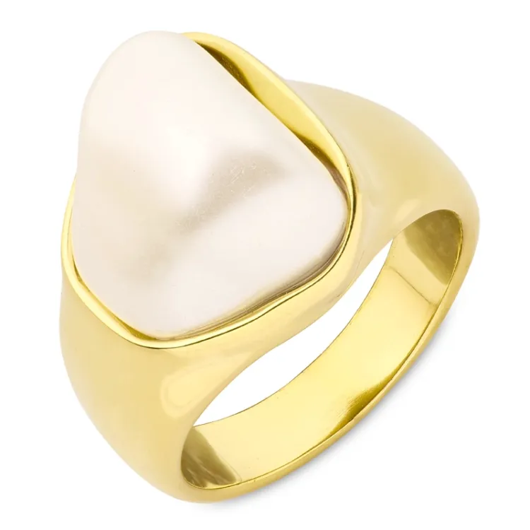 Wasserfest Ring aus vergoldetem Edelstahl - OCEANA