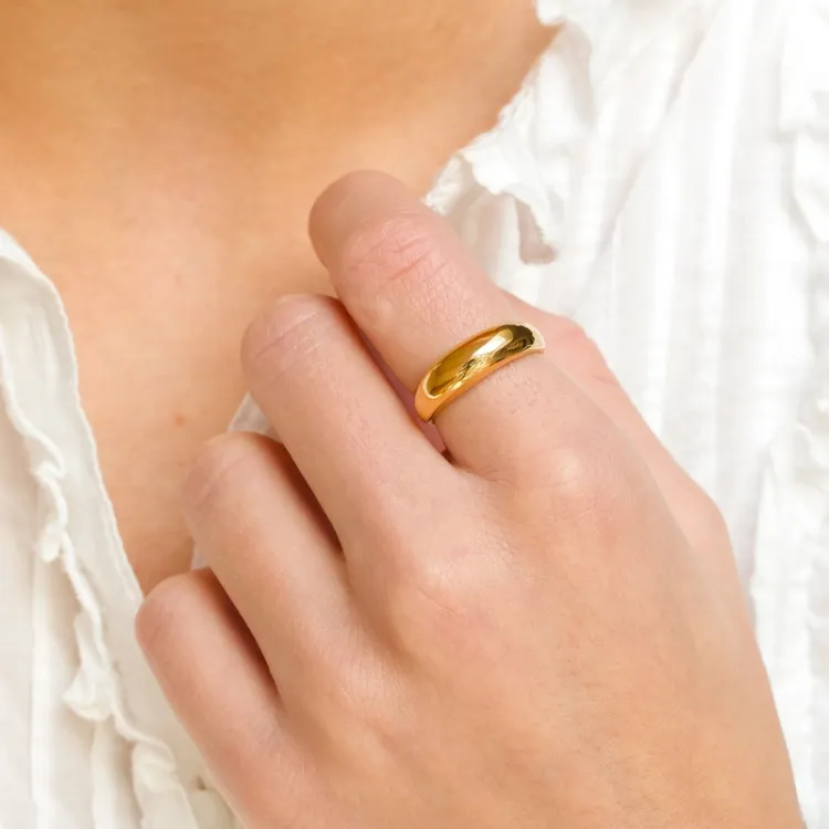 Wasserfest Ring aus vergoldetem Edelstahl - OCEANA