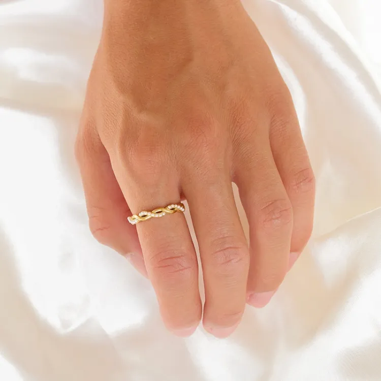 Wasserfest Perle Ring aus vergoldetem Edelstahl - OCEANA