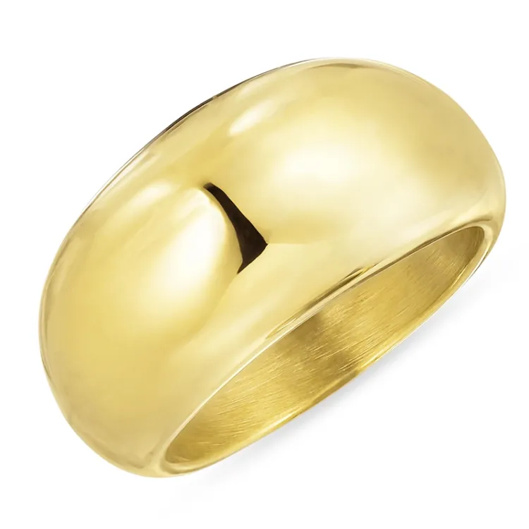 Wasserfest Ring aus vergoldetem Stahl - OCEANA