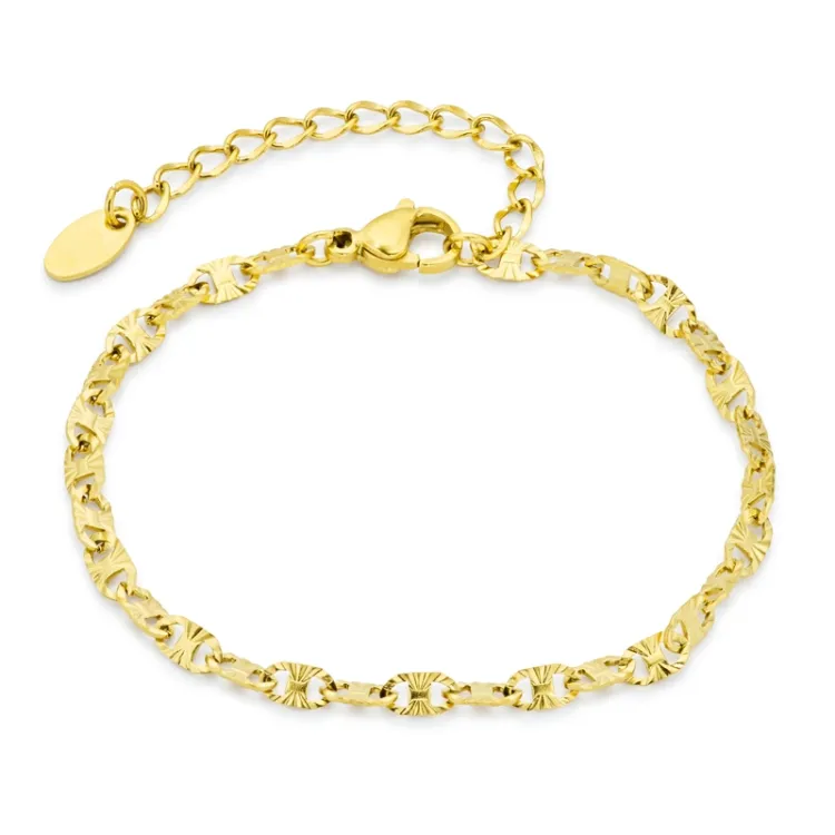 Wasserfest Armband aus vergoldetem Stahl - OCEANA
