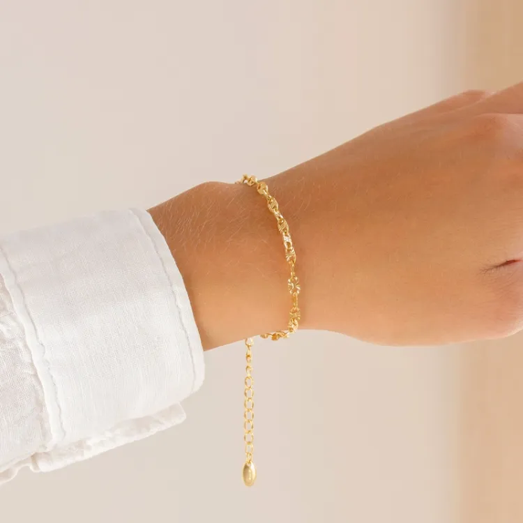 Wasserfest Armband aus vergoldetem Stahl - OCEANA